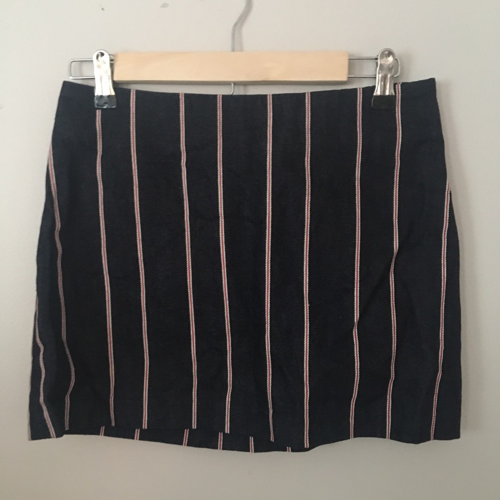 Alexander Wang Denim Striped Mini Skirt